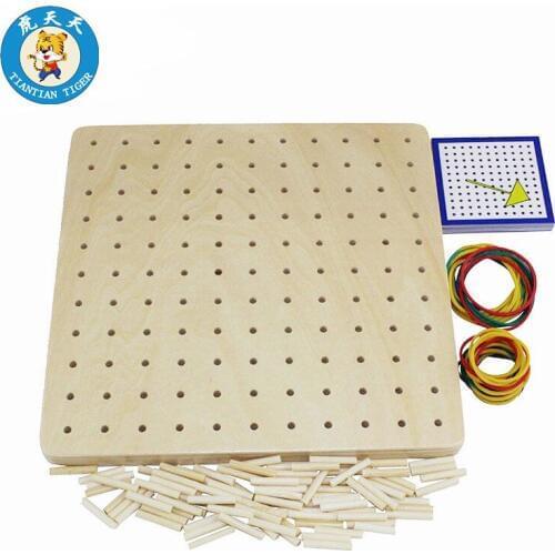 Montessori Baby Educational Material For Children Preschool Toys Creative Developing Wooden Toys Big Geomertic Board
