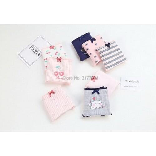 DHL 200pcs Girl Cotton Briefs Starfish Print Casual Underpants Sexy Underwear Panties Ladies Panties