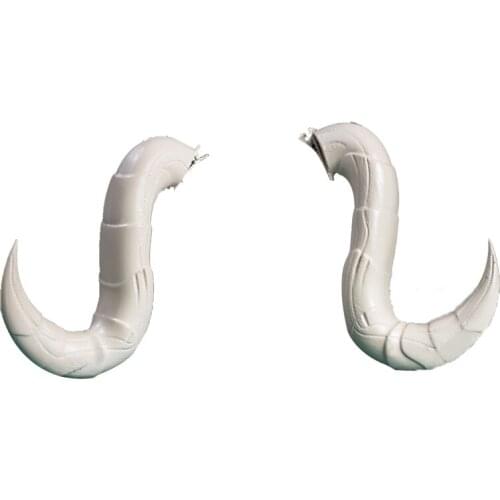 Arknights Eyjafjalla Cosplay Headwear White Horns Hair Pin Hair Clip Adele Nauman Props Halloween Carnival Costumes Accessories