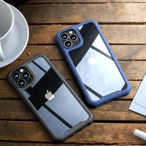 Iphone 12 mobile phone case TPU+PC transparent mobile phone case is suitable for iphone 11 series anti-drop protective cover