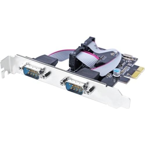 PCI-E Serial Port Card Desktop Computer PCIe to COM RS232 Industrial Control DB9-Pin Expansion Card