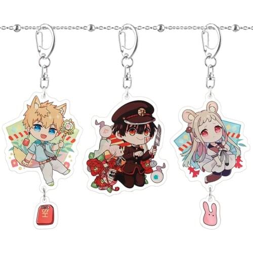 Minamoto Kou Anime Acrylic Man Key Chain Chain for Pants Keychain Women Key Holder Keyring Porte Clef Toilet Bound Hanako Kun
