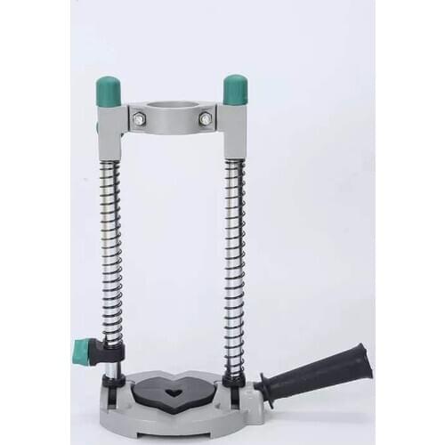 1 Pcs Multifunctional Drill Stand Adjustable 45-90 Angle Drill Guide Attachment, with Chuck Drill