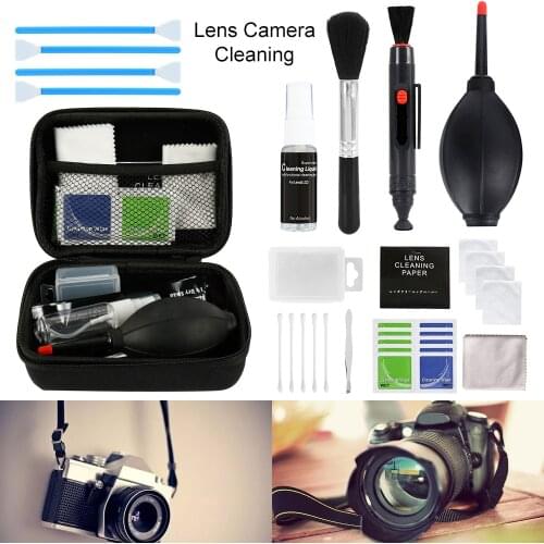 46pcs Camera Cleaning Kit Suit DSLR Lens Digital Camera Cleaner Lens Pen Brush Kit for Canon Nikon Sony SLR Cameras Lens Cleaner