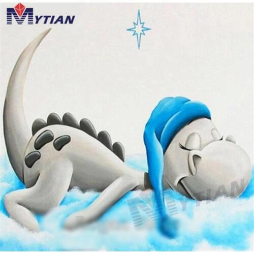 Baby Dinosaur Sleeping Diamond Painting Mosaic Rhinestones Embroidery Kits Boys Home Decor Full Square Round Drills Cross Stitch