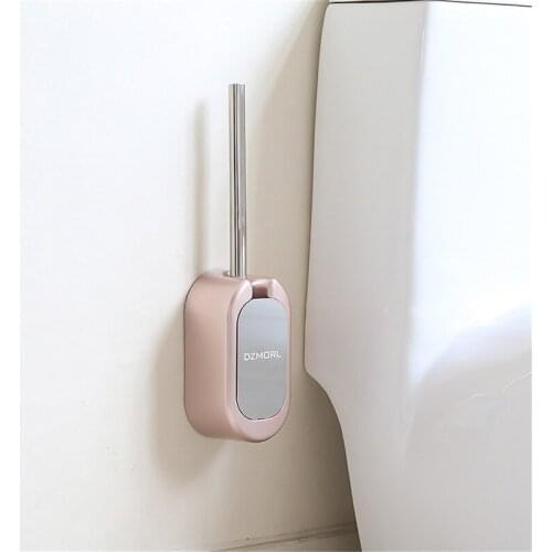 Toilet Brush Wall-Mounted Quick Draining Clean Tool Accessories Stainless Steel Bathroom Toilet Brush Toilet WC Bathroom