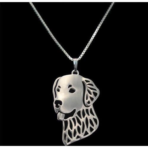 New fashion Hollow Pet Golden Retriever animal Necklace for women and girls cute charm delicate christmas gift beauty