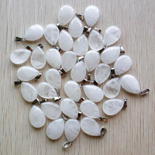 Wholesale 50pcs/lot Fashion good quality natural crystal water drop shape charms pendants for jewelry making free shipping