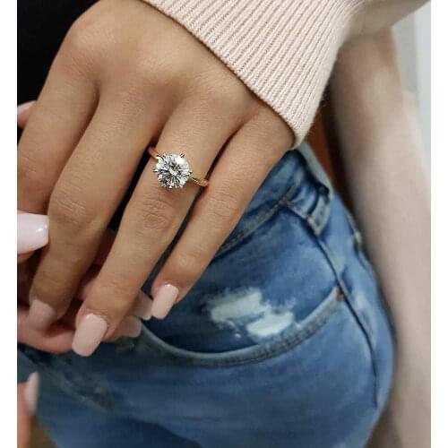 Original solid arrivals AAA zirconia women wedding engagement Simple band ring wholesale rings R4339