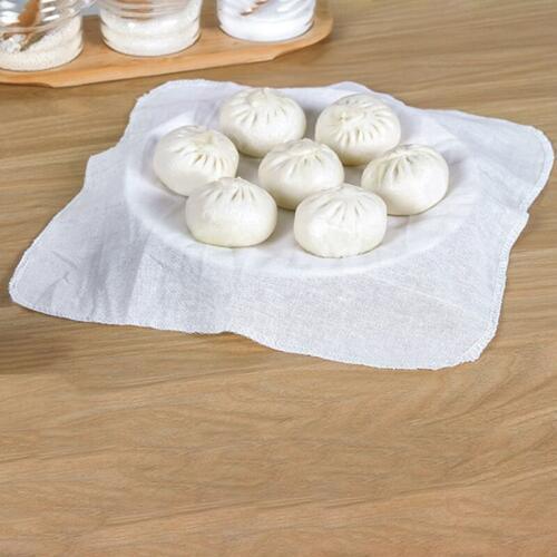 Cotton Yarn Steamer Cloth Non-stick Steamed Dumpling Cloth Breathable Steaming Buns Rice Steamer Gauze Cloth Kitchen Accessories