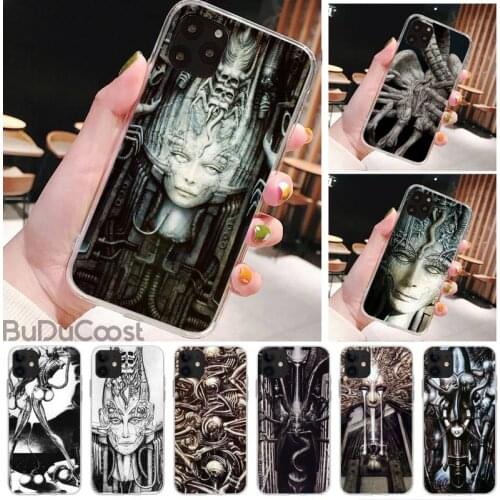 Riccu Hr Giger Li II Phone Case For iPhone 11 12 pro XS MAX 8 7 6 6S Plus X 5S SE 2020 XR cover