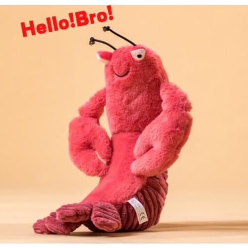Sheldon Plush Shrimp Toys Stuffed Doll for Kids Cartoon Animal Scales Birthday Gift Lovely Child Gifts 28cm for Baby Kawaii Toy