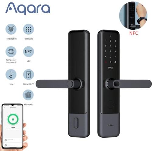 Aqara N100/N200 Smart Door Lock Fingerprint Password Bluetooth-compatible Unlock NFC For Apple HomeKit Mi Home APP Smart Linkage