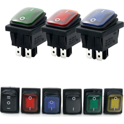 1PC KCD4 Waterproof Switch Rocker Switch Power Switch 2 position4 Pins/6 Pins self-locking 16A 250VAC/ 20A 125VAC