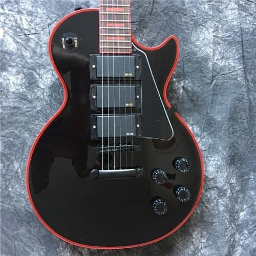 High quality black electric guitar, mahogany tuning fork and red sandalwood black tools, 3 pieces, red Lulu combination