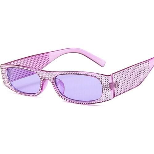 Small Square Sunglasses Women Imitation Diamond Sung Lasses Retro Evening Glasses Cross Fashion Sunglasses UV400 2020 New