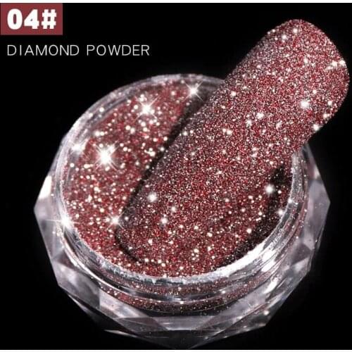 1Box Sparkling Diamond Nail Powder Laser Silver Reflective Nail Glitter Dust Fine Shiny Pigment Holographic Nail Art Decorations