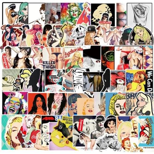 10/30/50PCS Sexy Beauty Graffiti Stickers Laptop Luggage Car Motorcycle Mobile Phone Decoration Stickers Wholesale