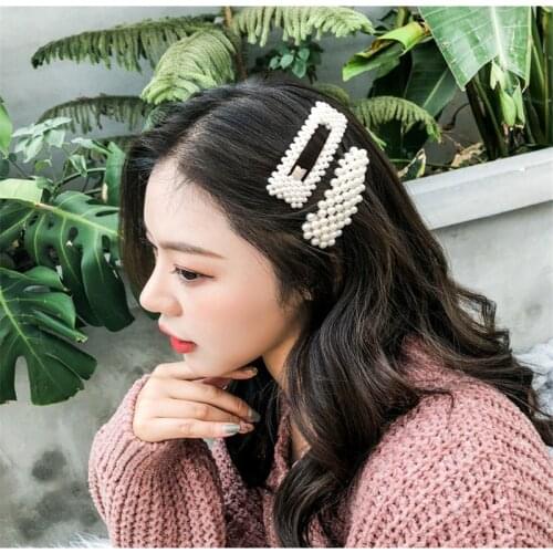 10Pcs/Lot Women Boutique Gift Korean Hair Accessories Pearl Hairpin BB Hairclips Snap Hair Clips Crown New Jewelry Lady Barrette