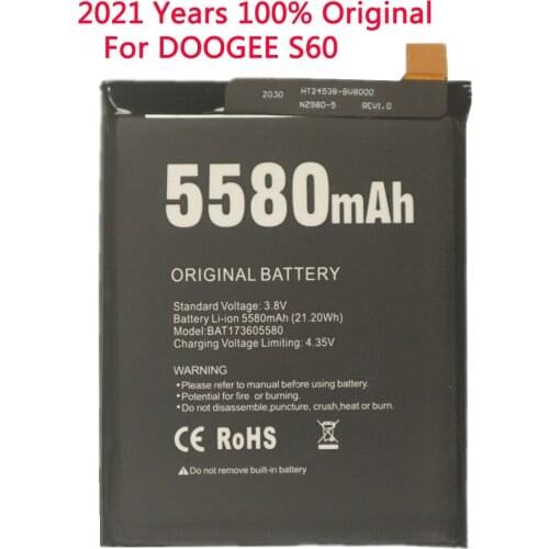 100% New Original for DOOGEE S60 BAT17M15580&BAT17S605580 Replacement 5580mAh Parts backup battery for DOOGEE S60 Smart Phone