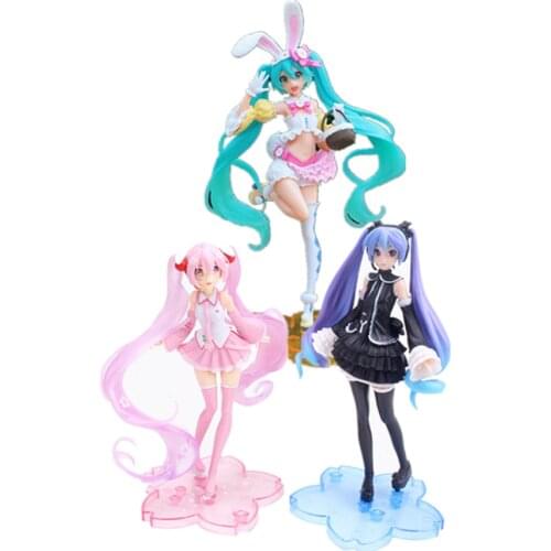 3 Styles Hatsune Miku Figure Anime Sexy Figure Dolls Cute Hatsune Adult Birthday Gift Childrens Toys Room Decoration