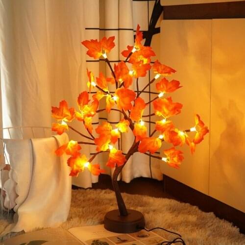 108 LED USB 3D Table-Lamp Copper Wire Christmas Fire Tree Night Light for Home Holiday Bedroom Indoor Kids Bar Decor Fairy Light