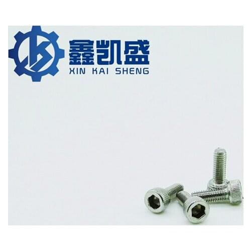 50PCS / 100PCS M2 DIN912 Cylindrical Head Hex Socket Machine Screw Stainless Steel 304 Cup Head HM Screw Length 2-35mm