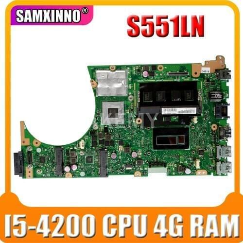 Akemy For ASUS S551LN Laotop Mainboard S551 S551L S551LB S551LN R553L Motherboard with GT840/V2G I5-4200 CPU 4G RAM