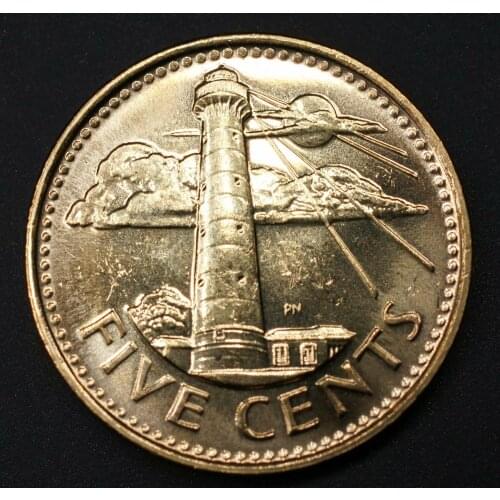 Barbados 5 Cents America Coins Decor New Original Coin UNC Commemorative Edition 100% Real