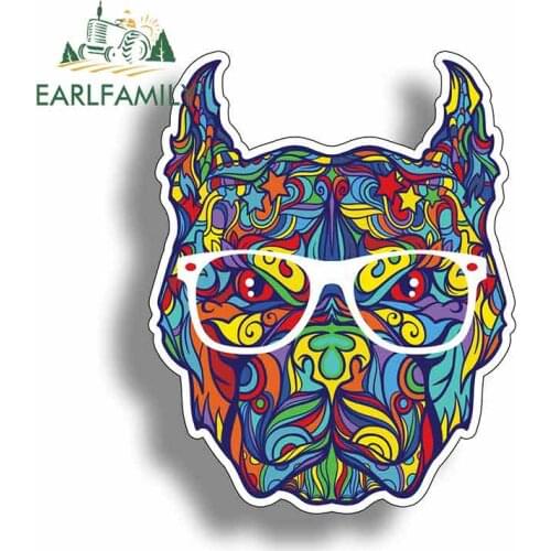 EARLFAMILY 13cm x 10.8cm Graffiti Dog Car Stickers Vinyl JDM Bumper Trunk Truck Graphics RV VAN 3D DIY Fine Decal Accessories
