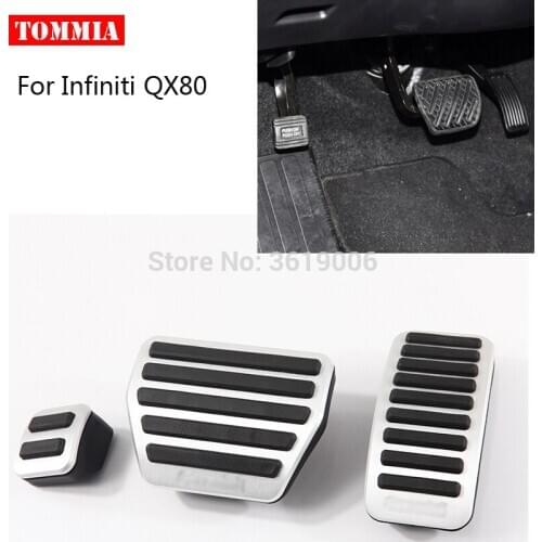 Tommia For Infiniti QX80 2013-2016 Pedal Cover Fuel Gas Brake Foot Rest Housing No Drilling Car-styling