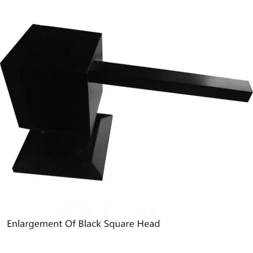 Kitchen Soap Dispenser Square Pump Nickel Brushed/Black Countertop Liquid Dish Hand Pump Replacement Kitchen Sink Soap Dispenser