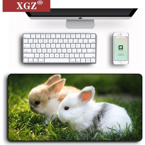 Little White Rabbit 80x30cm Rubber Oversized PC Desk Mat Notebook Computer Keyboard CSGO Mouse Pad Player Gaming Mouse Pad XL