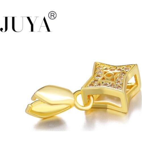 Fashion Jewelry Vintage Zircon Star Floating Charms For Jewelry Making Handcraft Copper Micro Pave Clasps Wholesale Pendants
