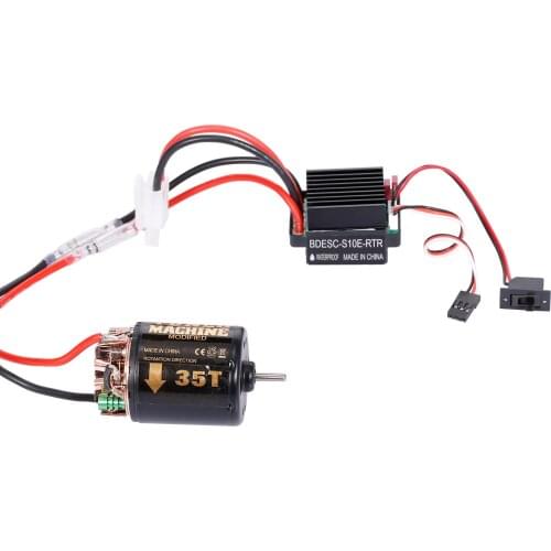 Newest 5-Slot 540 35T Brushed Motor w/ 60A ESC for 1/10 Traxxas Hsp Redcat Rc4wd D90 Tamiya Axial SCX10 Hpi RC Car