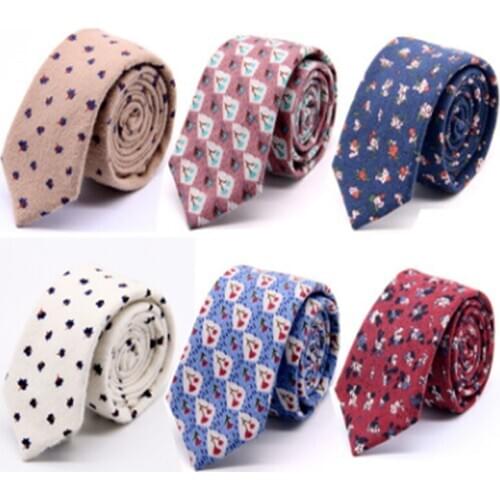 2020 New Style Men Ties 6cm Cotton Printed Arrow Regalos Para Hombre European And American Fashion Leisure Tie