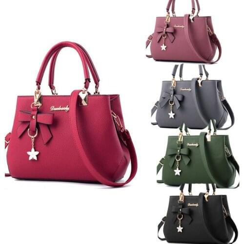 New 2021 Elegant Shoulder Bag Women Designer Luxury Handbags Women Bags Plum Bow Sweet Messenger Crossbody Bag