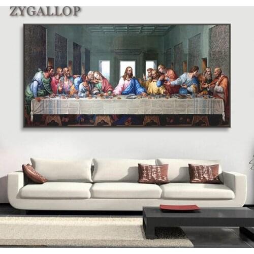 Da Vincis The Last Supper Poster Wall Art Canvas Painting Famous Paintings Print Pictures for Living Room Decoration Cuadros