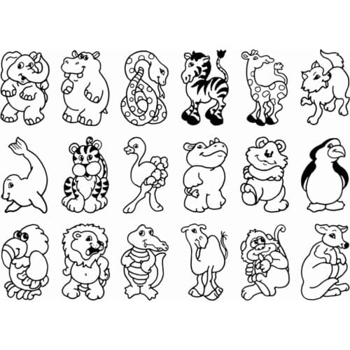 Animal World Transparent Clear Stamps for DIY Scrapbooking/Card Making Fun Decoration Supplies ST0190