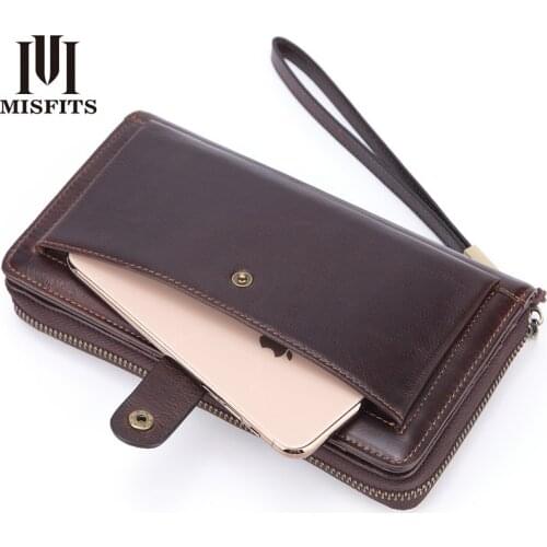 Quenya Luxury Brand Mens Long Wallet 100% Genuine Leather Clutch Wallet For Male Card Holder Travel Purse Phone case Carteira