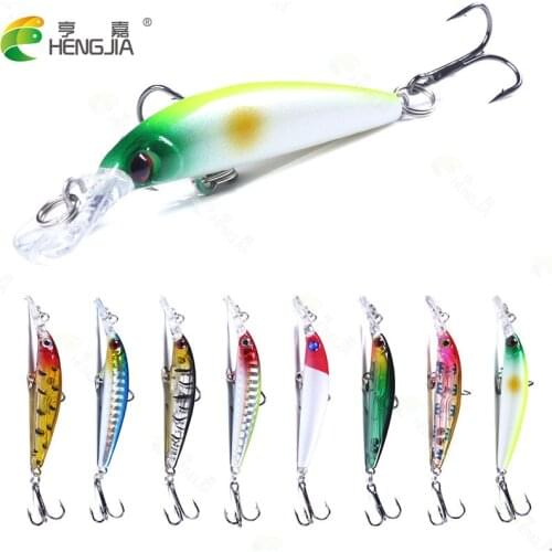 HENGJIA Fishing Lure Professional Minnow Lure Sinking Hard Artificial Bait 7cm 4g Wobblers Fishing Peaca Bass Fishing Tackle