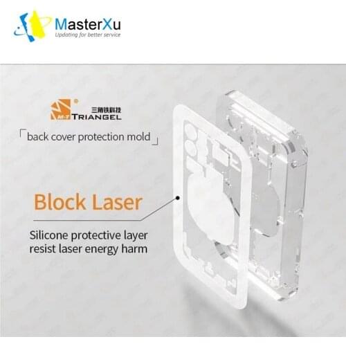 MasterXu M-Triangle MT Laser Machine Back Cover Protection Mold Silicon Mat for iPhone 8 8P X XR XS 11 12 mini Pro Max 13 model