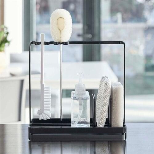 Punch-free Countertop Storage Rack Kitchen Rag Hanger Sink Dishcloth Sponge Drain Rack Pool Rack