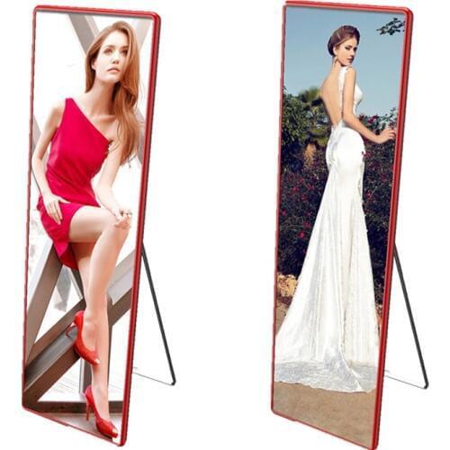Indoor P2.5mm standing floor led poster screen 1920x640mm mirror led display panels LED advertising machine display