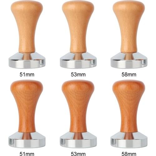 Stainless Steel Coffee Tamper Flat Base Barista Espresso Tool Accessories Parts