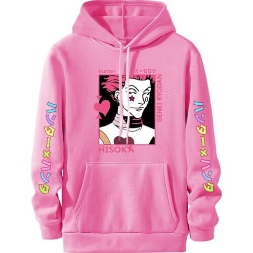 Hxh Hunter X Hunter Hisoka Kurapika Hoodies Men Killua Zoldyck Devil Eye Sweatshirts Anime Hip Hop Hoody Streetwear Tops Male