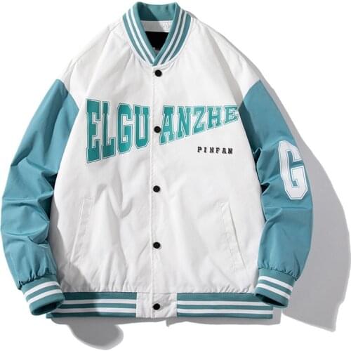 2021 New Arrival Hot Bomber Jacket Brand Clothing Women Single Breasted Spliced Autumn Baseball Pure Fresh Stripe Coat Casual