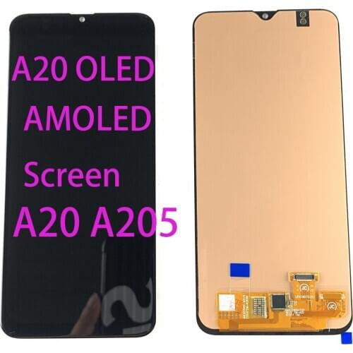 Surper AMOLED LCD For Samsung Galaxy A205/DS A205F A205FD A205A Display Touch Screen Digitizer Assembly For Samsung A20 lcd
