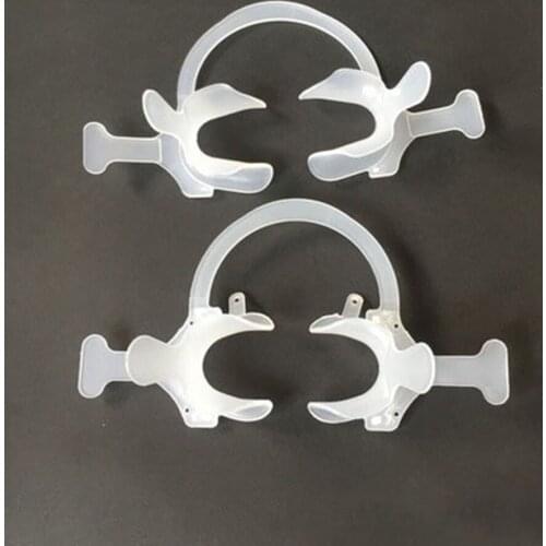 1PCS Dental Material Orthodontic C Type Transparent Tooth Intraoral Lip Cheek Retractor Mouth Opener with Handle High Quality