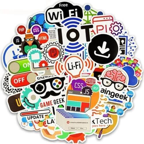 10/30/50pcs/pack Programmer Network Operating System Graffiti Stickers For Furniture Wall Desk Car Computer Guitar Motorcycle